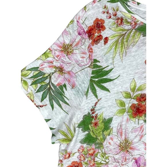 J. Jill Love Linen Flower Garden Tee 2X Lightweight Breathable Summer Vacation - Picture 4 of 11